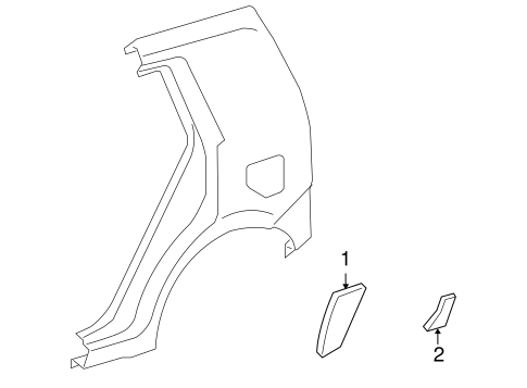 BODY/EXTERIOR TRIM - QUARTER PANEL for 2015 Scion xB #1