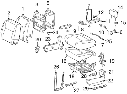 BODY/REAR SEAT COMPONENTS for 2007 Toyota Sienna #3