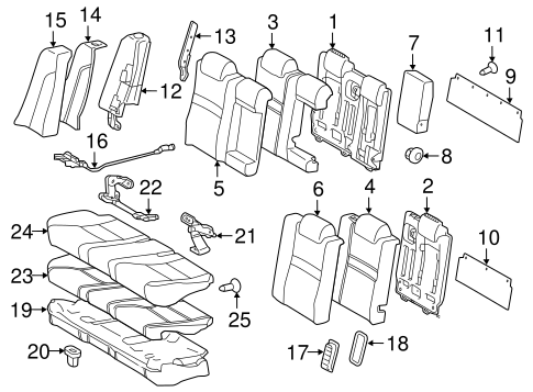 BODY/REAR SEAT COMPONENTS for 2015 Toyota Camry #1