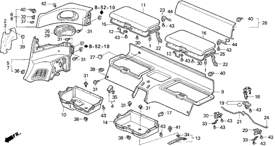 Clip, Center Pillar Lining Clip, Center Pillar Lining