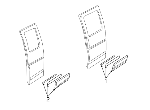 Savana 3500 EXTERIOR TRIM - SIDE DOOR 3