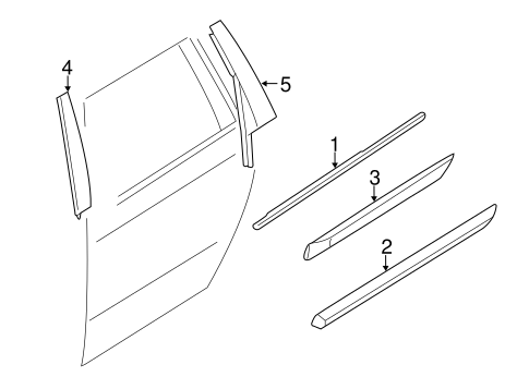 XC60 EXTERIOR TRIM - REAR DOOR