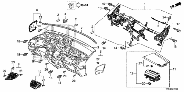 Instrument Panel for 2012 Honda Civic #0