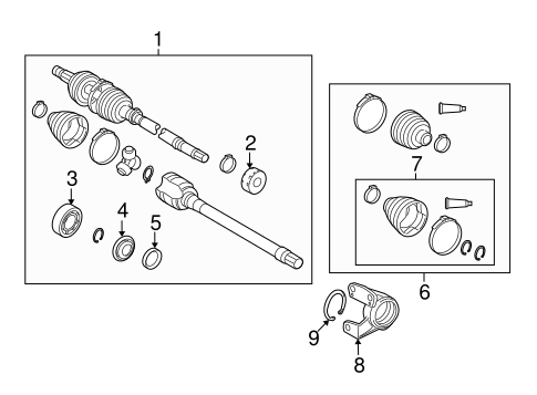 FRONT SUSPENSION/DRIVE AXLES for 2010 Toyota Matrix #1