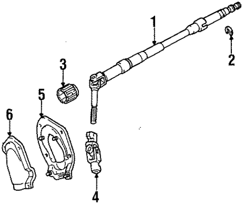 STEERING/SHAFT & INTERNAL COMPONENTS for 1996 Toyota Tercel #1