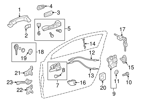 BODY/LOCK & HARDWARE for 2012 Scion iQ #1