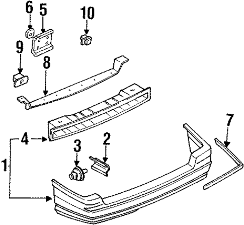 Tracer BUMPER & COMPONENTS - REAR