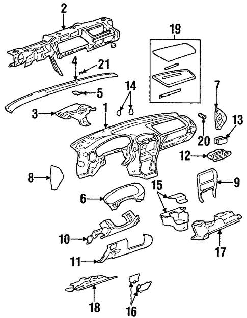 Intrigue INSTRUMENT PANEL COMPONENTS