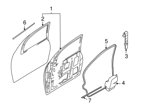 Body/Door & Components for 2000 Ford Focus #1
