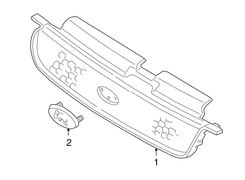 Body/Grille Panel for 2001 Ford Escape #1