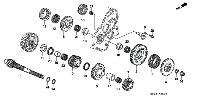 Transmission - Automatic/AT Countershaft for 1996 Honda CIVIC COUPE #1