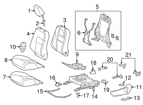 BODY/DRIVER SEAT COMPONENTS for 2016 Scion iM #1