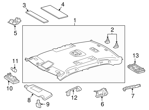 BODY/INTERIOR TRIM - ROOF for 2015 Toyota Camry #1