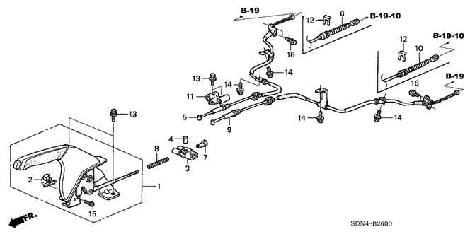 CHASSIS/PARKING BRAKE for 2006 Honda ACCORD COUPE #1