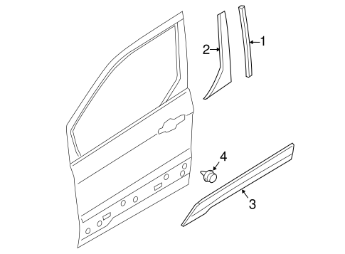 Transit Connect EXTERIOR TRIM - FRONT DOOR