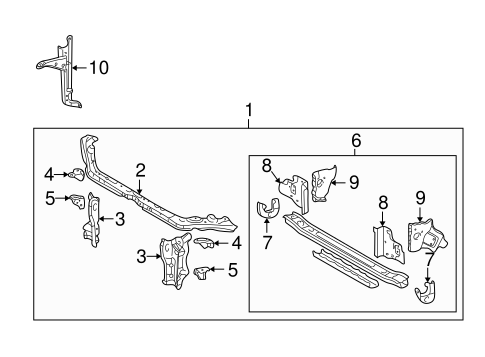 BODY/RADIATOR SUPPORT for 2005 Toyota Corolla #1