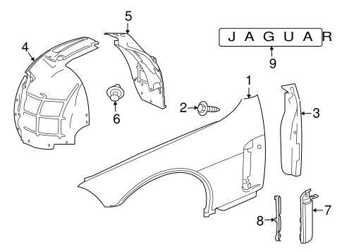 XKR EXTERIOR TRIM - FENDER