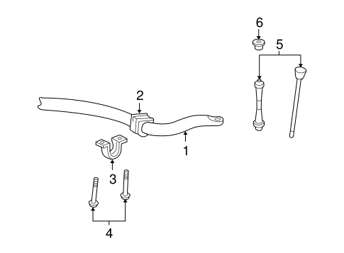 Front Suspension/Stabilizer Bar & Components for 2008 Ford Explorer Sport Trac #1