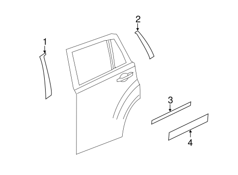 Patriot EXTERIOR TRIM - REAR DOOR