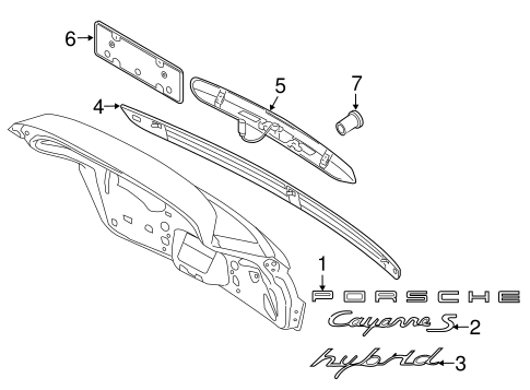 Cayenne EXTERIOR TRIM - LIFT GATE
