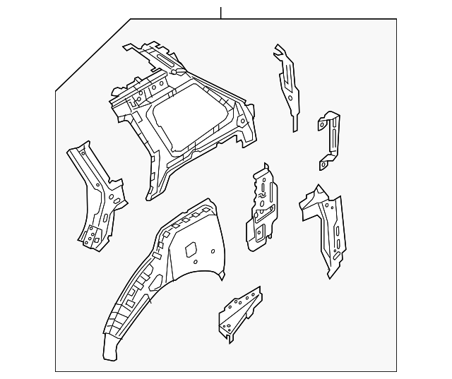 LR070940 Деталь INNER QTR PANEL, RIGHT