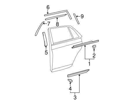 BODY/EXTERIOR TRIM - REAR DOOR for 2012 Toyota Avalon #1