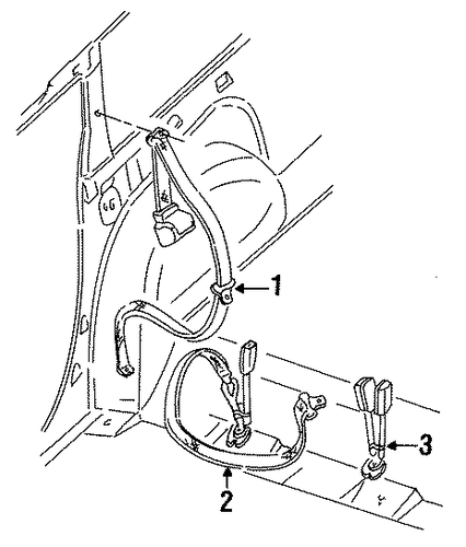 Mystique REAR SEAT BELTS