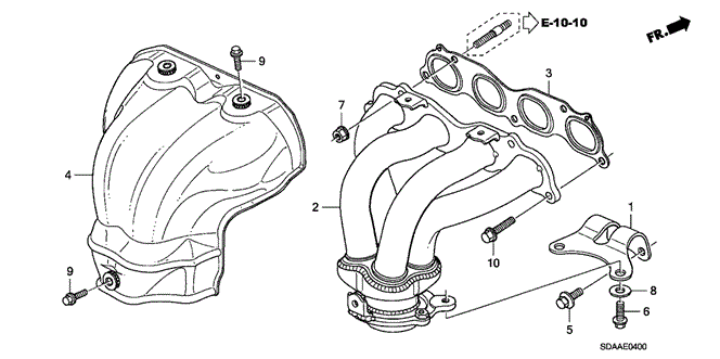 Engine/Exhaust Manifold (L4) for 2007 Honda ACCORD SEDAN #1