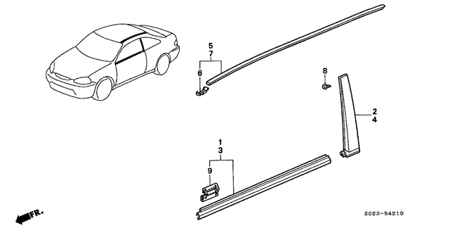 Interior/Bumper/Molding for 2000 Honda CIVIC COUPE #1
