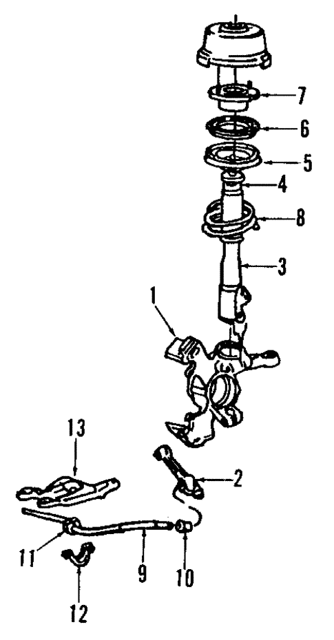 Front Suspension for 1994 Mercury Topaz #0