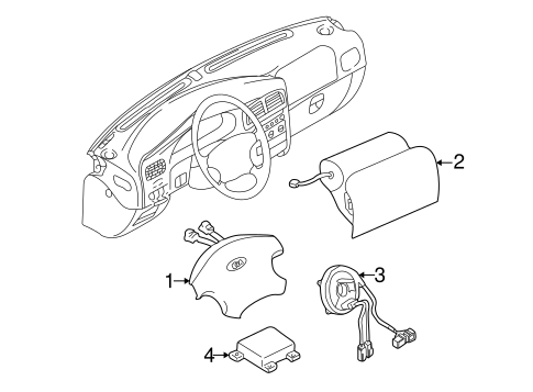 Air Bag Components for 2000 Kia Spectra #0