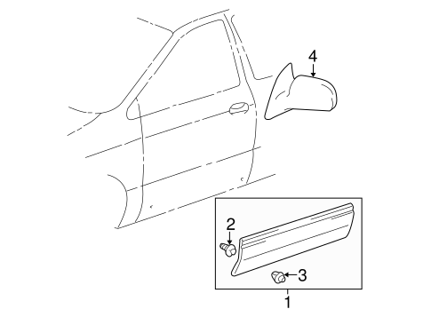 BODY/EXTERIOR TRIM - FRONT DOOR for 2001 Toyota Sienna #1