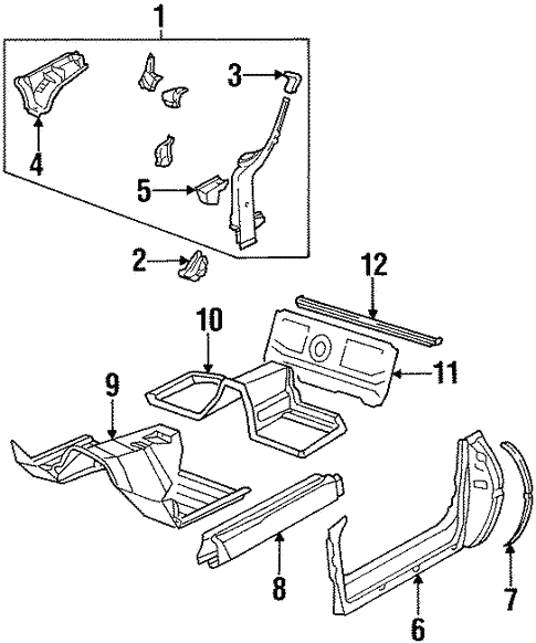 Body/Rocker for 1995 Chevrolet Corvette #1