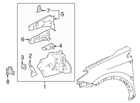 BODY/STRUCTURAL COMPONENTS & RAILS for 2015 Toyota RAV4 #1