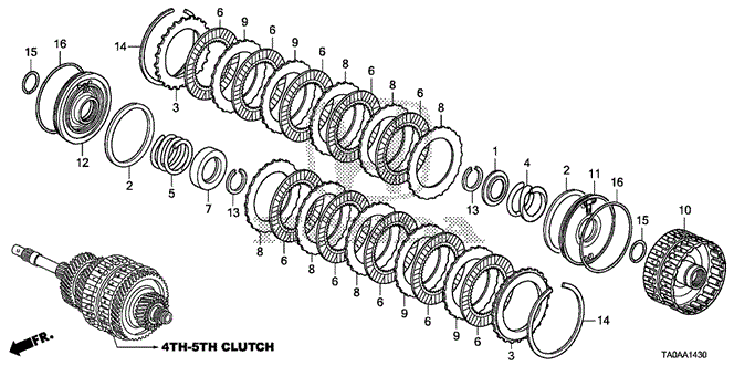 TRANSMISSION - AUTOMATIC/AT CLUTCH (4TH-5TH) (V6) for 2012 Honda ACCORD SEDAN #1
