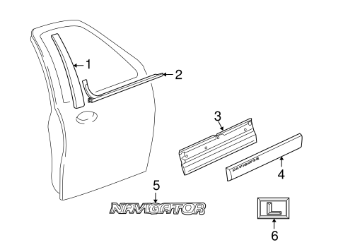 Navigator EXTERIOR TRIM - FRONT DOOR