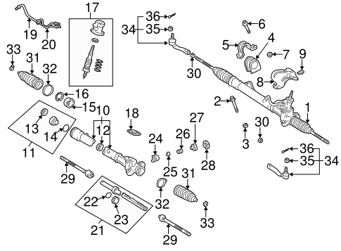 STEERING/STEERING GEAR & LINKAGE for 2001 Toyota Echo #3