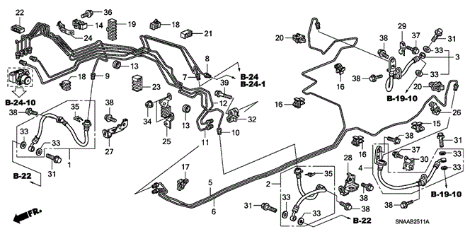 CHASSIS/BRAKE LINES (ABS) (DISK) for 2009 Honda CIVIC SEDAN #1