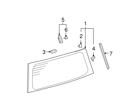 BODY/GLASS - LIFT GATE for 2004 Scion xB #1