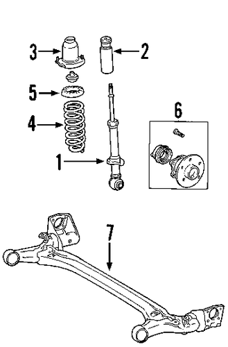 REAR SUSPENSION/REAR AXLE for 2006 Toyota Matrix #1