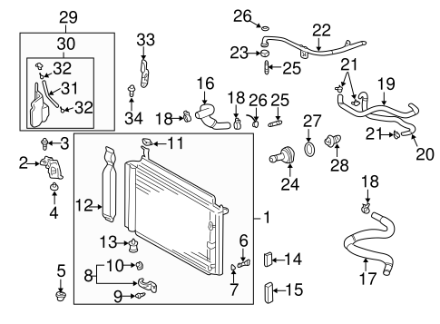 COOLING SYSTEM/RADIATOR & COMPONENTS for 2002 Toyota Prius #3