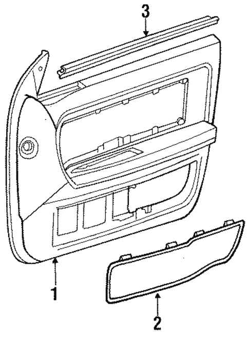 Interior Trim - Front Door for 1989 Lincoln Continental #0