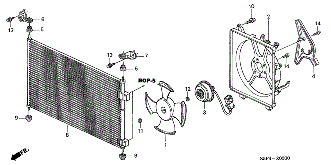 BODY / AIR CONDITIONING/A/C CONDENSER for 2004 Honda CIVIC COUPE #1