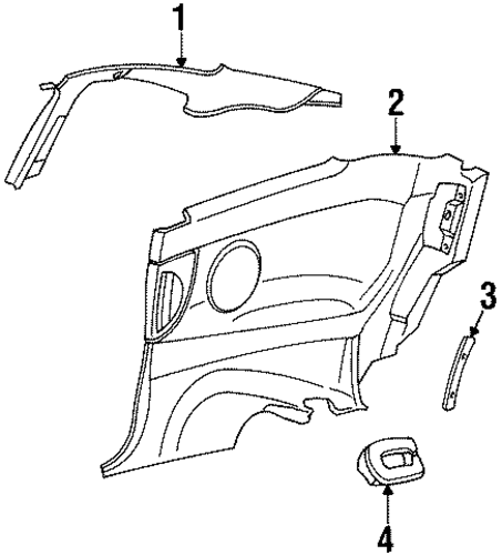 Cougar INTERIOR TRIM - QUARTER PANELS
