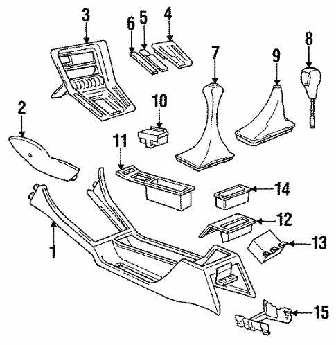 Center Console for 1994 BMW 850Ci #0