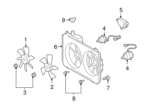 COOLING SYSTEM/COOLING FAN for 2006 Toyota Highlander #1