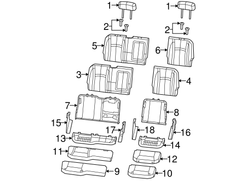 1500 REAR SEAT COMPONENTS 3