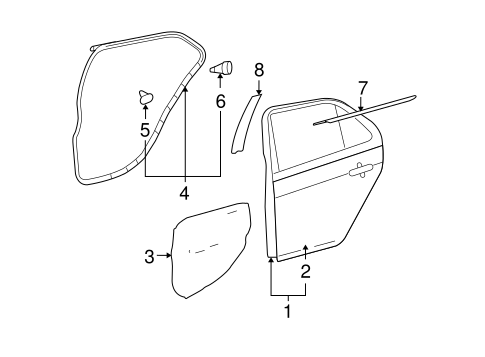 BODY/DOOR & COMPONENTS for 2011 Toyota Yaris #4