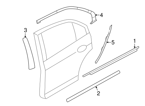 Fusion EXTERIOR TRIM - REAR DOOR