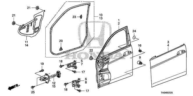 BODY / AIR CONDITIONING/FRONT DOOR PANELS for 2009 Honda ACCORD SEDAN #1